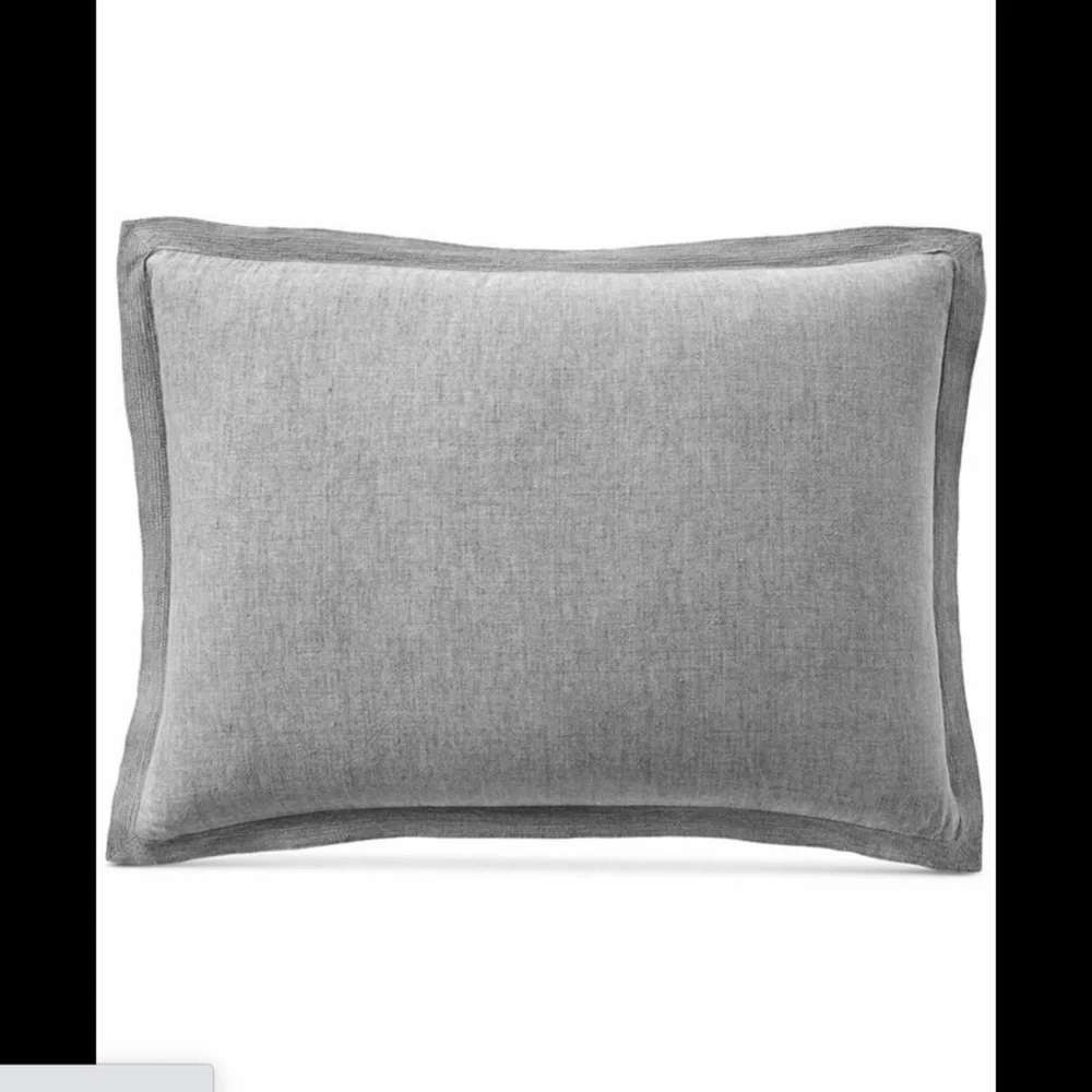 NIB Hotel Collection Linen (1) Standard‎ Sham Pillow Case in Grey